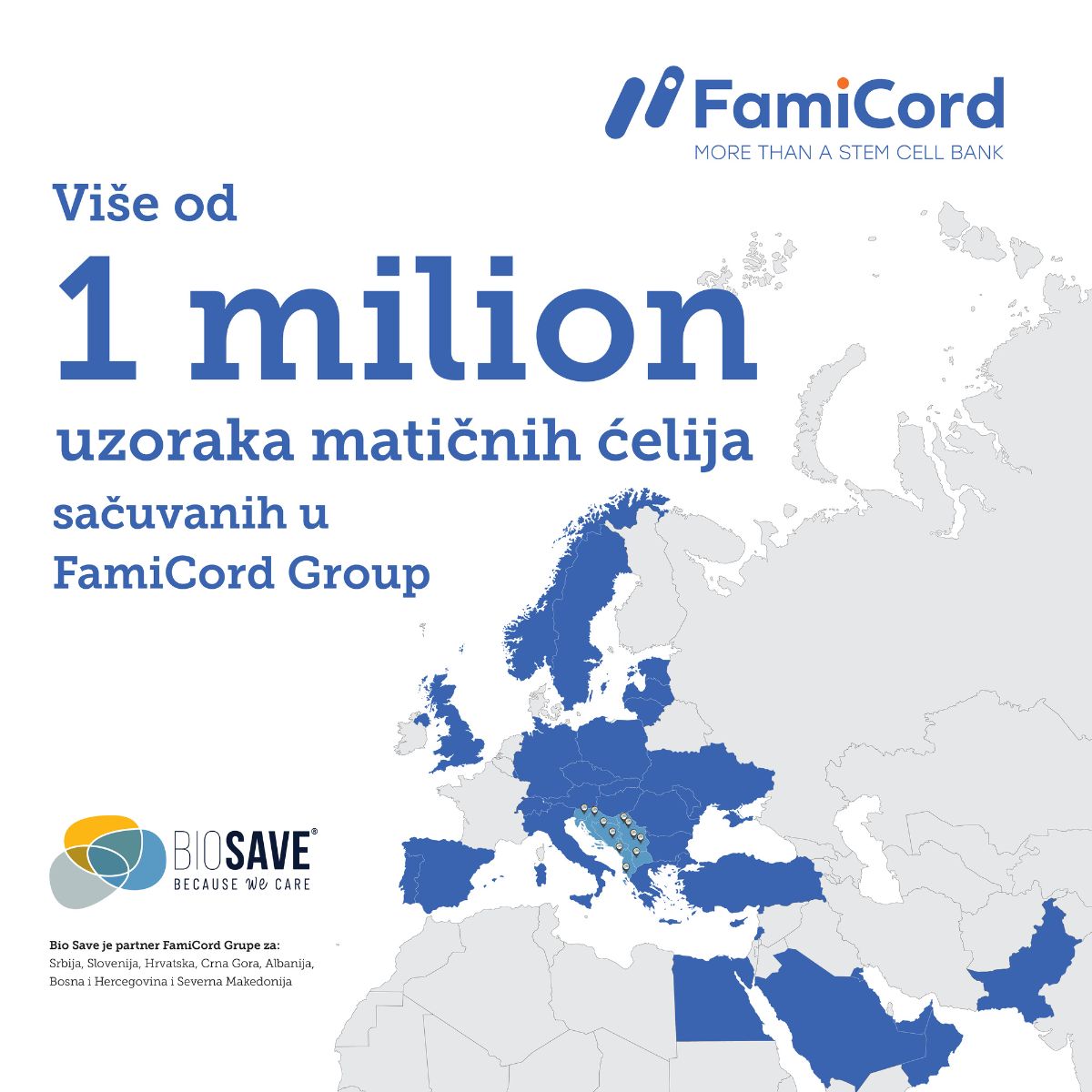 Više od milion uzoraka matičnih ćelija sačuvano u FamiCord Group