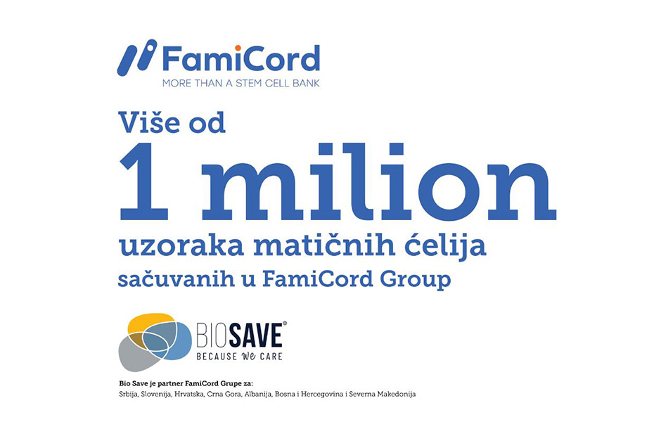 VIŠE OD MILION SAČUVANIH UZORAKA MATIČNIH ĆELIJA